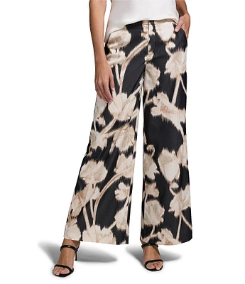 NIC + ZOE Midnight Florals Wide Leg Pants