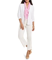 NIC + ZOE Mix Knit Round Neck Long Sleeve Jacket