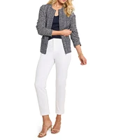 NIC + ZOE Mix Knit Round Neck Long Sleeve Jacket
