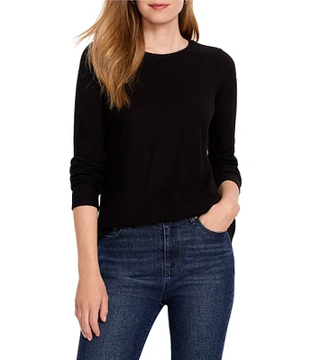 NIC + ZOE NZT Cozy Jersey Round Neck Long Sleeve Shirttail Tee