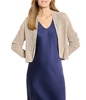 NIC + ZOE Open Mesh Knit Cocoon Open Front Long Sleeve Cardigan