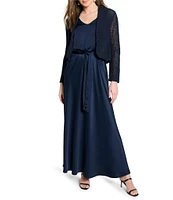 NIC + ZOE Open Mesh Knit Cocoon Open Front Long Sleeve Cardigan