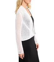 NIC + ZOE Open Mesh Knit Cocoon Open Front Long Sleeve Cardigan