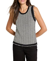 NIC + ZOE Opposites Attract Knit Scoop Neck Sleeveless Tank