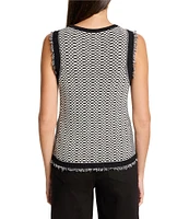 NIC + ZOE Opposites Attract Knit Scoop Neck Sleeveless Tank