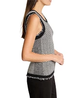 NIC + ZOE Opposites Attract Knit Scoop Neck Sleeveless Tank