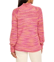 NIC + ZOE Party Mix Shaker Rib Stitch Knit Turtleneck Long Sleeve Sweater