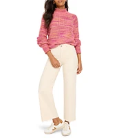 NIC + ZOE Party Mix Shaker Rib Stitch Knit Turtleneck Long Sleeve Sweater