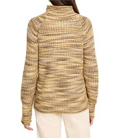 NIC + ZOE Party Mix Shaker Rib Stitch Knit Turtleneck Long Sleeve Sweater