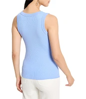 NIC + ZOE Perfect Rib Knit Scoop Neck Sleeveless Tank