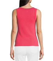 NIC + ZOE Perfect Rib Knit Scoop Neck Sleeveless Tank