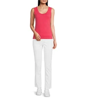 NIC + ZOE Perfect Rib Knit Scoop Neck Sleeveless Tank