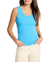 NIC + ZOE Perfect Rib Knit Scoop Neck Sleeveless Tank