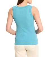 NIC + ZOE Perfect Rib Knit Scoop Neck Sleeveless Tank