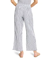 NIC + ZOE Pinstripe Gauze Wide Leg Ankle Coordinating Pants
