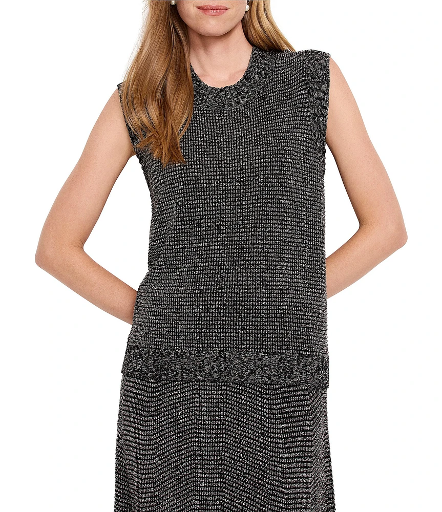 NIC + ZOE Pixel Knit Scoop Neck Vest