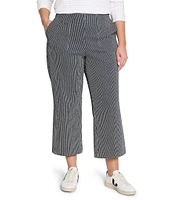 NIC + ZOE Plus All Day Stripe Wide-Leg Ankle Jeans