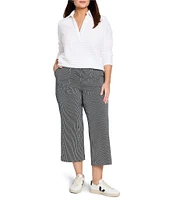 NIC + ZOE Plus All Day Stripe Wide-Leg Ankle Jeans
