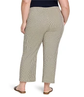 NIC + ZOE Plus All Day Stripe Wide-Leg Ankle Jeans
