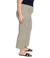 NIC + ZOE Plus All Day Stripe Wide-Leg Ankle Jeans