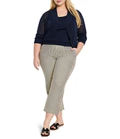 NIC + ZOE Plus All Day Stripe Wide-Leg Ankle Jeans
