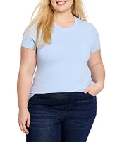 NIC + ZOE Plus Perfect Knit Crew Neck Short Sleeve Tee