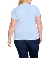 NIC + ZOE Plus Perfect Knit Crew Neck Short Sleeve Tee