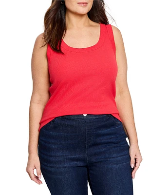 NIC + ZOE Plus Perfect Knit Rib Scoop Neck Sleeveless Tank
