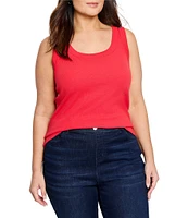 NIC + ZOE Plus Perfect Knit Rib Scoop Neck Sleeveless Tank