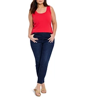 NIC + ZOE Plus Perfect Knit Rib Scoop Neck Sleeveless Tank