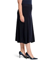 NIC + ZOE Plus Pixel Knit High Rise A-Line Skirt