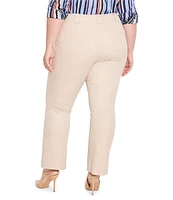 NIC + ZOE Plus Size Bi-Stretch Mid Rise Cotton Plaza Demi Boot Ankle Pants