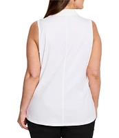 NIC + ZOE Plus Size Easy Split Collar Sleeveless Tank
