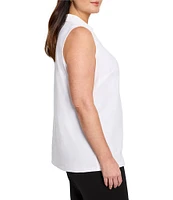 NIC + ZOE Plus Size Easy Split Collar Sleeveless Tank