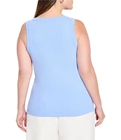 NIC + ZOE Plus Size Perfect Knit Scoop Neck Sleeveless Tank