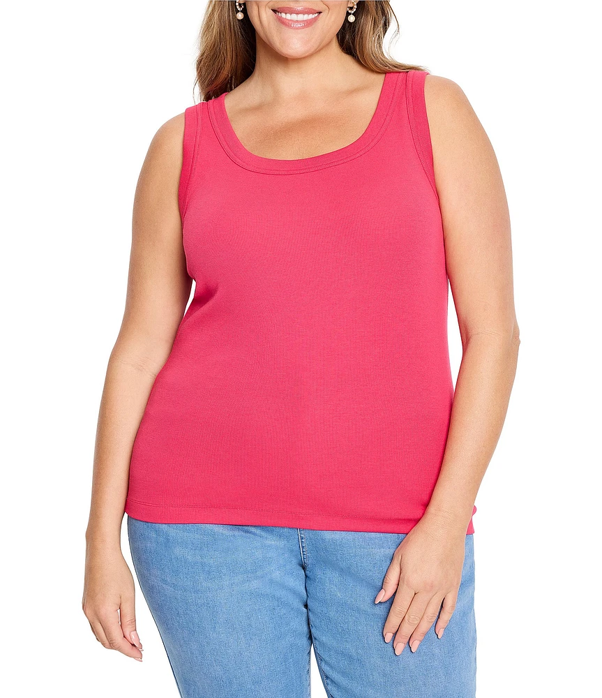 NIC + ZOE Plus Size Perfect Knit Scoop Neck Sleeveless Tank