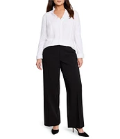 NIC + ZOE Plus Size Ruffled Around V-Neck Long Sleeve Shirt