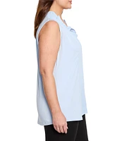 NIC + ZOE Plus Size Ruffled Around V-Neck Sleeveless Tank