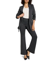 NIC + ZOE Ponte Knit Pinstripe Boot Leg Pant