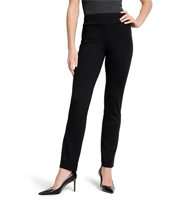 NIC + ZOE Ponte Knit Slim Straight-Leg Pull-On Pant