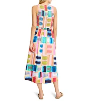 NIC + ZOE Portofino Anna Round Neck Sleeveless Fit-And-Flare Dress