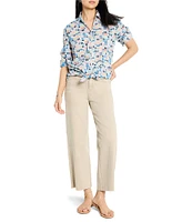 NIC + ZOE Portofino Point Collar Long Sleeve Boyfriend Shirt