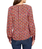 NIC + ZOE Prism Glow Split V-Neck Long Sleeve Top