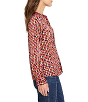 NIC + ZOE Prism Glow Split V-Neck Long Sleeve Top