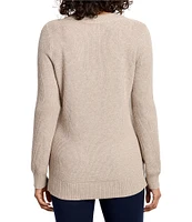 NIC + ZOE Ribbed Knit V-Neck Long Sleeve Sweater