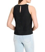 NIC + ZOE Rumba Linen Blend Crew Neck Sleeveless Pop On Coorinating Tank