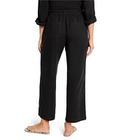 NIC + ZOE Rumba Linen Blend Rope Belt Wide Leg Ankle Pants