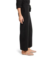NIC + ZOE Rumba Linen Blend Rope Belt Wide Leg Ankle Pants