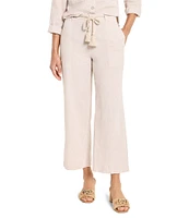 NIC + ZOE Rumba Linen Blend Rope Belt Wide Leg Ankle Pants