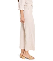 NIC + ZOE Rumba Linen Blend Rope Belt Wide Leg Ankle Pants